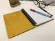 Многоразовый зож ежедневник, формат А5 (148 х 210 mm), обложка из дерева, цвет лимонный жёлтый