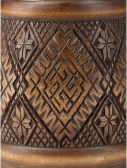 Кружка деревянная "Солнце Коло" 1л