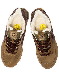 New Balance 574 Light Brown с мехом