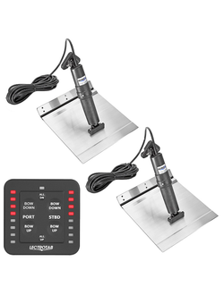 Комплект транцевых плит (алюм.), 9x12 дюймов, с панелью управления с индикацией положения