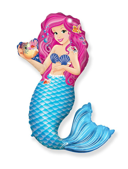 Фольгированный шар с гелием " Русалочка" 109*77