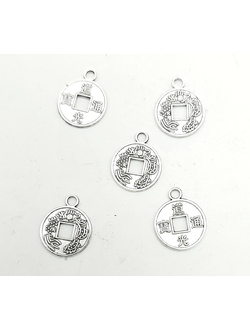 Монисты монетки для творчества металлические 15 мм, бронза