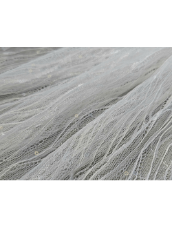 Кружево с пайеткой БЕЛЫЙ 3317