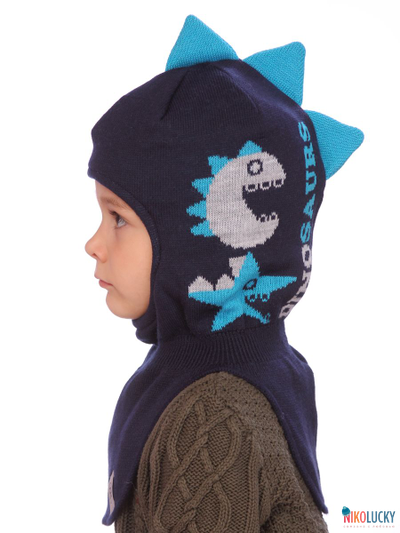 Шапка-шлем  21101-04, цвет темно-синий,ярко-голубой, р. 48-50