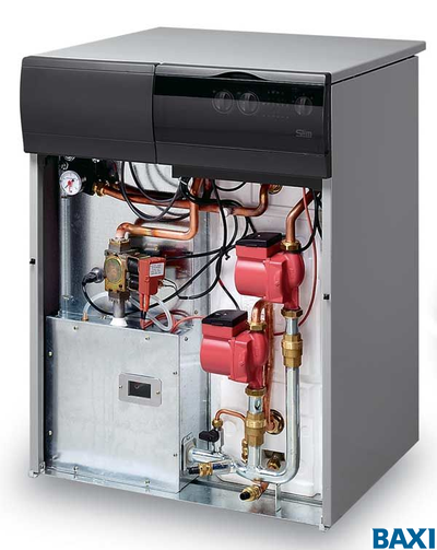Напольный двухконтурный газовый котел с чугунным теплообменником и встроенным бойлером BAXI SLIM 2.230 i