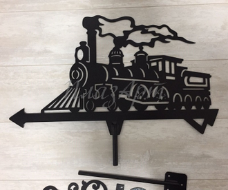 флюгер на крышу Паровоз