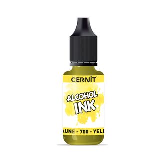 алкогольные чернила Cernit alcohol ink, цвет-yellow 700 (желтый), объем-20 мл