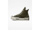 Купить Кеды Converse Chuck 70 Plus темно-зеленые высокие на платформе A01362C