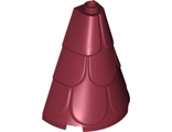 Tower Roof 2 x 4 x 4 Half Cone Shaped with Roof Tiles, Dark Red (35563 / 6223601 / 6300078)