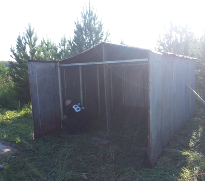 Металлический гараж разборный (Разобран)