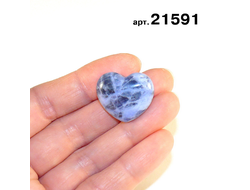 Содалит натуральный (сердце) арт.21591: 5,6г - 20*23*9мм