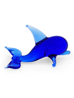 Стеклянная фигурка дельфин