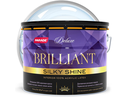 Шелковисто-матовая акриловая интерьерная краска премиум-класса PARADE DELUXE Brilliant Silky Shine Бесцветная база C 9 л