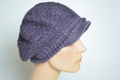 Кепка берет Vizio 4122 B W сиреневая