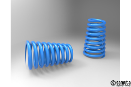 Конические пружины - это специальные пружины сжатия, намотанные с увеличением или уменьшением D