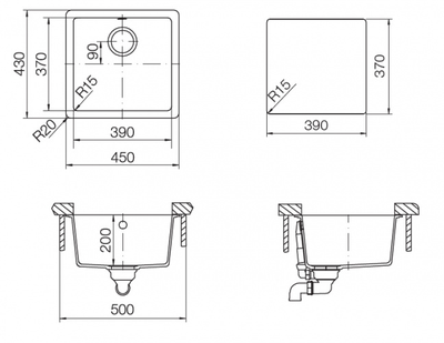 Мойка Schock QUADRO 50U