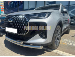 Защита переднего бампера двойная Папа Тюнинг d60/42 для Chery Tiggo 7L 2025-