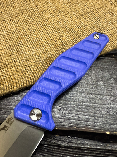 Фрикционный складной нож Риф сталь VG-10, рукоять G10 синий