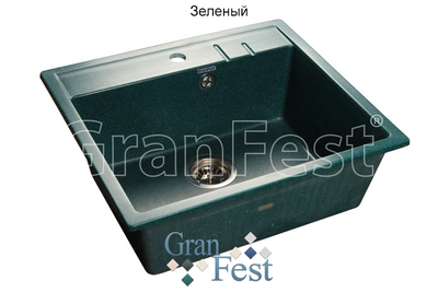 Керамическая мойка Granfest Гранфест QUADRO GF-Q560 1 секционная мойка с отверстием под смеситель