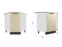 Кухонный Стол Модена Н85*85м 1Д со столешницей
