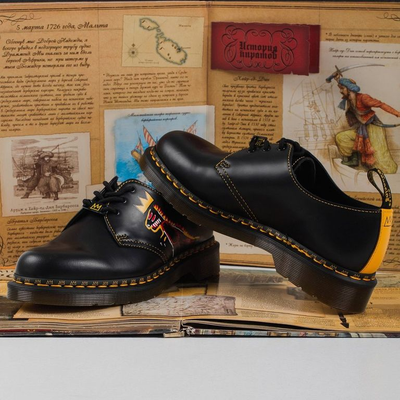 Полуботинки Dr. Martens 1461 Basquiat черные с рисунком