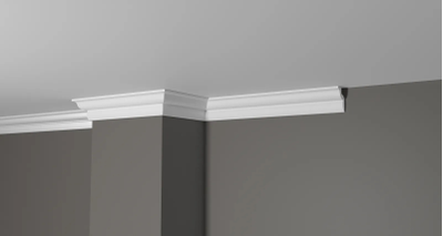 Потолочный плинтус DECOR-DIZAYN DD22, из дюрополимера, под покраску, ударопрочный, 2 метра.