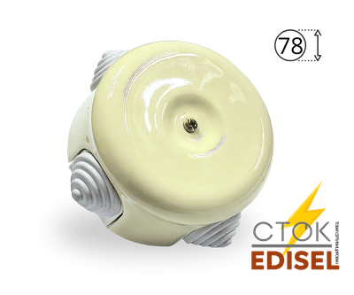 Распред. коробка с корпусом из керамики сл. кость 78х43