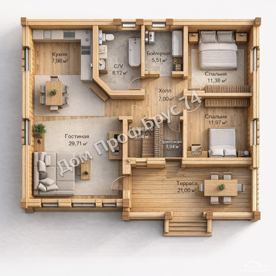 «Фомальгаут»  12,77 х 10,7 м — 135,89 м²