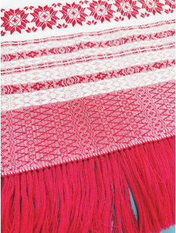 Рушник полотенце "Тканый,Карельские узоры"