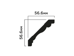 Карниз A1080 ПОЛИСТИРОЛ HI WOOD 56,6мм х 56,6мм х 2,0м.
