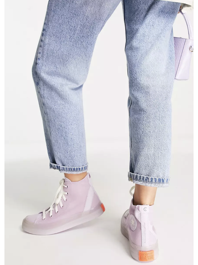 Кеды Converse All Star сиреневые высокие