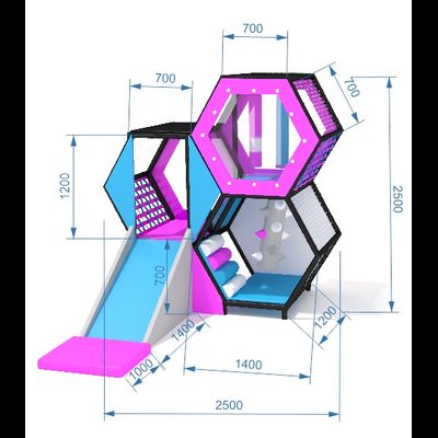 Игровой лабиринт «Соты» 2,5*1,2.*2,45 м.