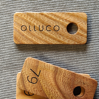 Деревянные номерки по макету заказчика из массива карагача