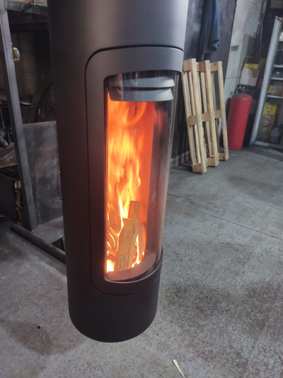 Современный парящий камин TERA с одним стеклом