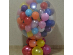 Шар-сюрприз, прозрачный, шарики в шаре (шс)