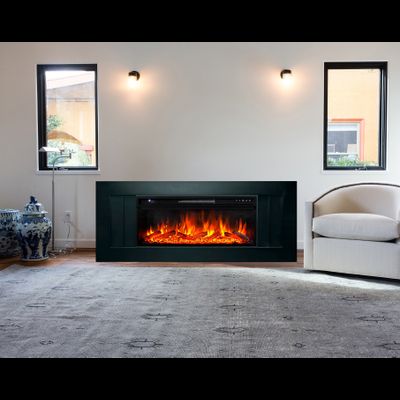 Линейный электрокамин Лайн DK с очагом Vision 42 LOG LED