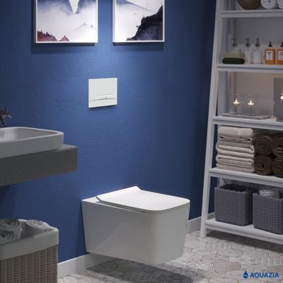 Кнопка AQUAZIA для инсталляции NOVUM F4 (Soft Touch белая)