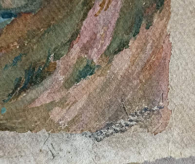 "Цветок. Декабрист" бумага акварель 1950-е годы