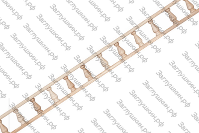 Балюстрада мебельная прямая из ясеня с балясиной 40 мм, высота изделия 56 мм. Серия "Ампир".