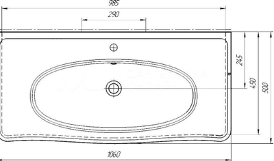 Мебель для ванной Opadiris Кантара 105 белый матовый