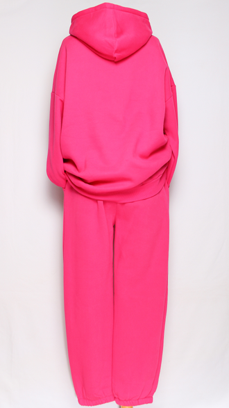 Костюм тройка: худи, брюки, жилет."Теплый с жилетом" фуксия р.50-54