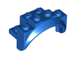 Vehicle, Mudguard 4 x 2 1/2 x 2 with Arch Round, Solid Studs, and Rounded Legs, Blue (35789 / 6219820)