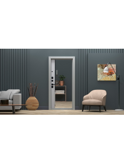 Стальная дверь   Ньюкасл с зеркалом