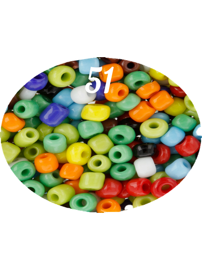 Бисер Zlatka 8/0 10гр цвет № 0051 разноцветный