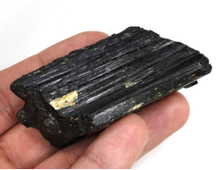 Турмалин чёрный (шерл), кристалл необработанный, Бразилия (70*31*25 мм, 77 г) №37615