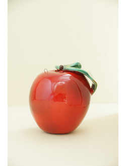 Яблоко с листом (красное)