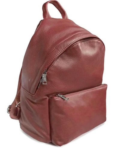 (АРТИКУЛ: 9580/8) ЖЕНСКИЙ РЮКЗАК, БОЛЬШОЙ, НАТУРАЛЬНАЯ КОЖА, ЦВЕТ &quot;ТЕРРАКОТОВЫЙ&quot; , СПЕРЕДИ КАРМАН