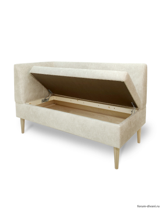 Кухонный ДИВАН "ФОРУМ-8Б" с боковой спинкой, Слоновая кость Левый