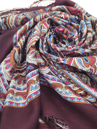 Павловопосадский платок Узор дождя 1695-6