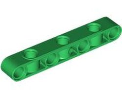 Technic, Liftarm, Modified Perpendicular Holes Thick 1 x 7, Green (2391 / 6408167)